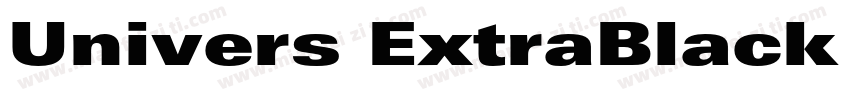 Univers ExtraBlack Regular字体转换